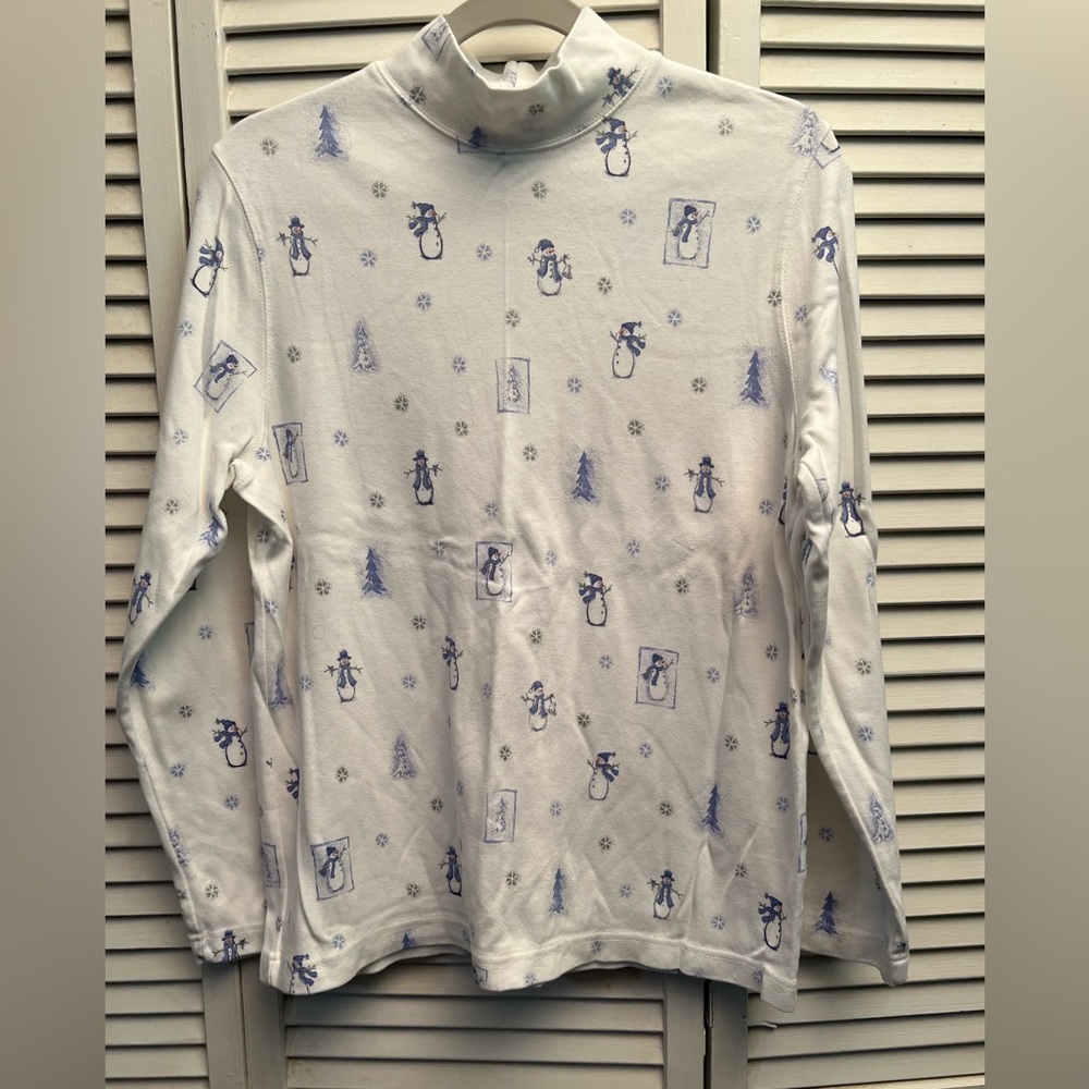 Snowflake Mock Turtleneck